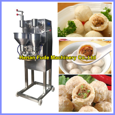 China Automatic stuffing meatball forming machine , stuffed fish ball making machine supplier
