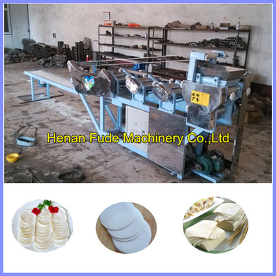 China Automatic 6 group rollers dumpling skin making machine, dumpling wrapper machine supplier